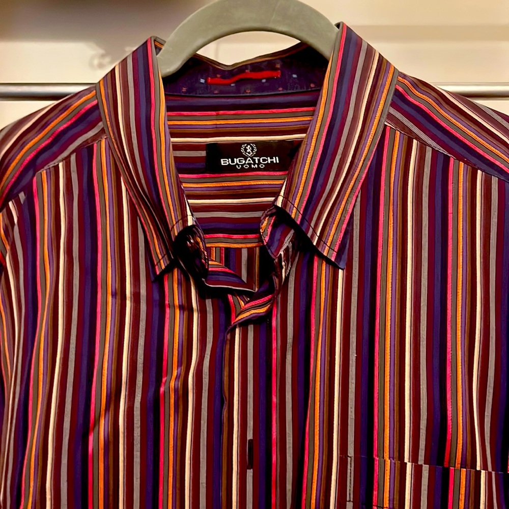Mens long sleeve Bugatchi shirt